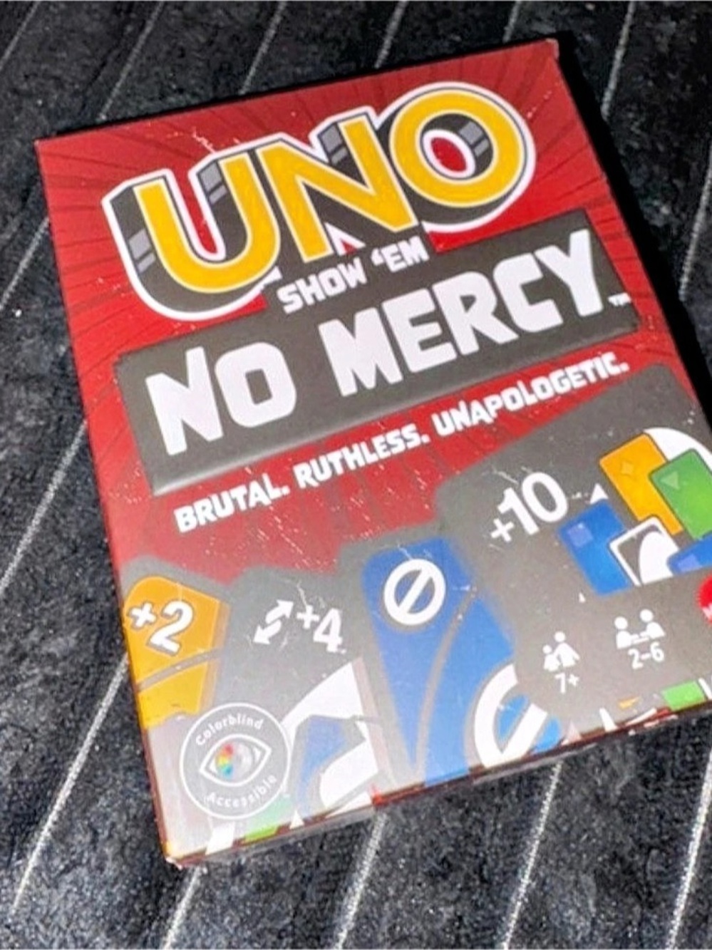 Mattel UNO Show 'Em No Mercy Red & Black
